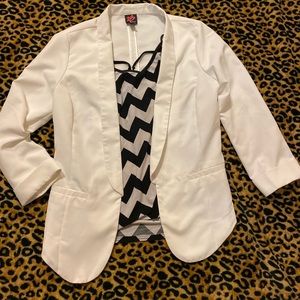 2B BEBE White Small Blazer Jacket